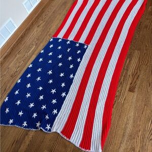 Hand Crochet American Flag Blanket Large